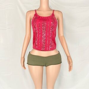 Red Sequin Tank Top